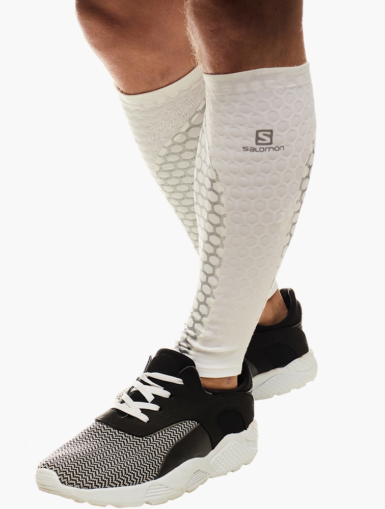 MyRunway Shop Salomon White Exo Calf Socks for Men from MyRunway